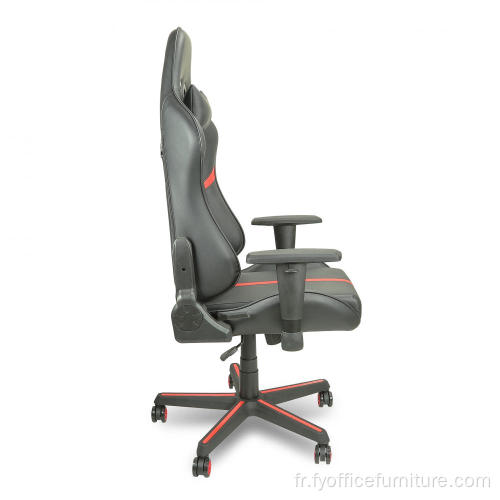 Chaise de jeu PC PC prix EX-Factory avec CUSTOM BLACK LEATHER